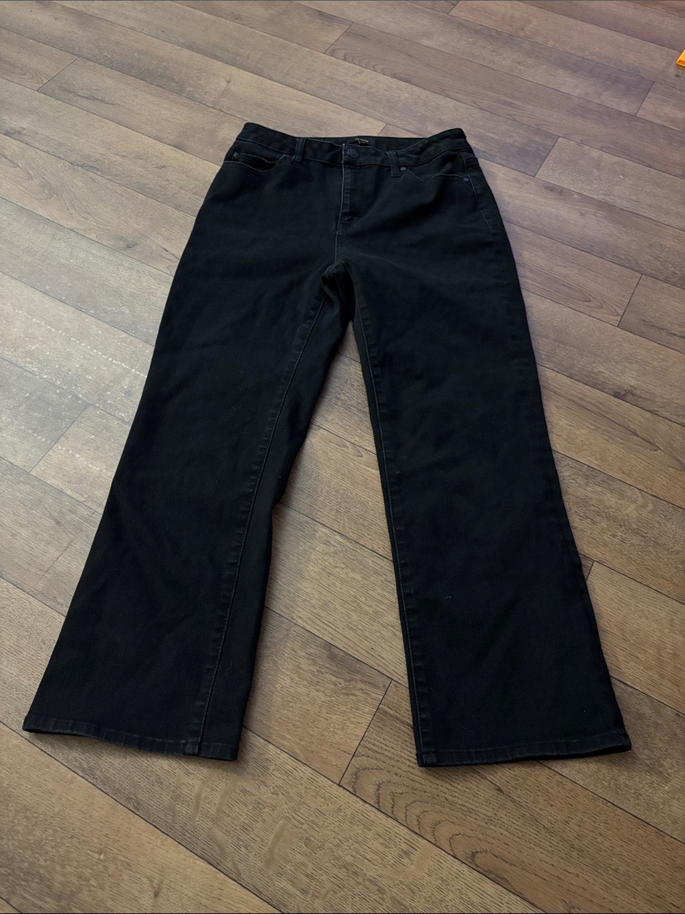 Quince high waisted jeans black 29 organic cotton basic casual soft has stretch